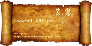 Knechtl Nóra névjegykártya